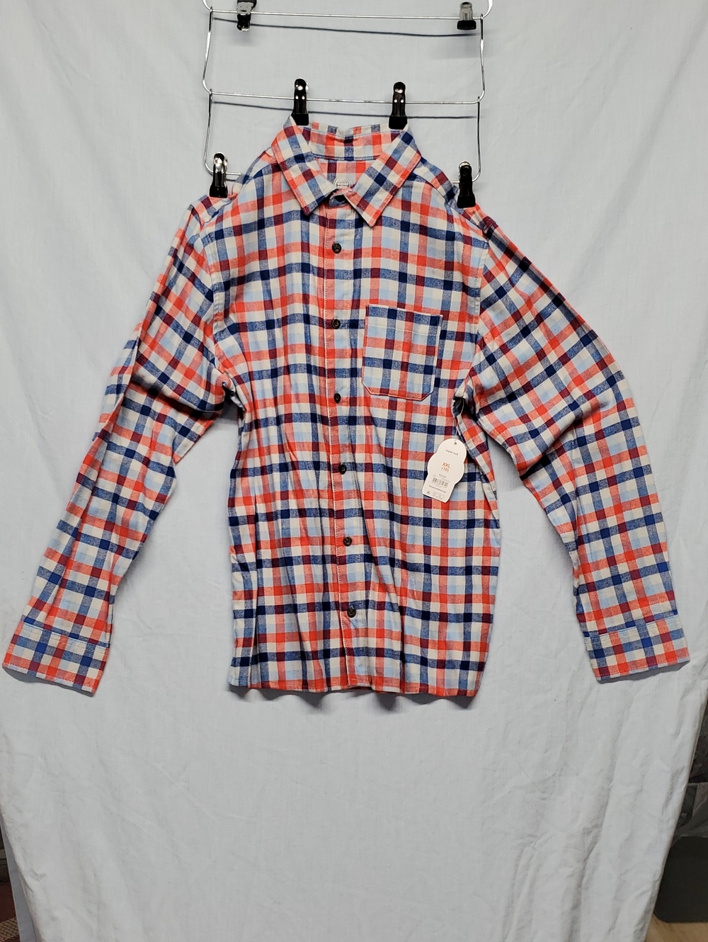 wonder nation Red, Blue & White Plaid Button-Down Shirt -95